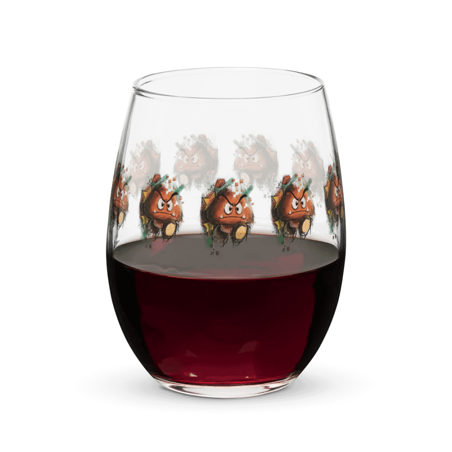 Goomba by StephyJ Stemless Wine Glass product image (11)
