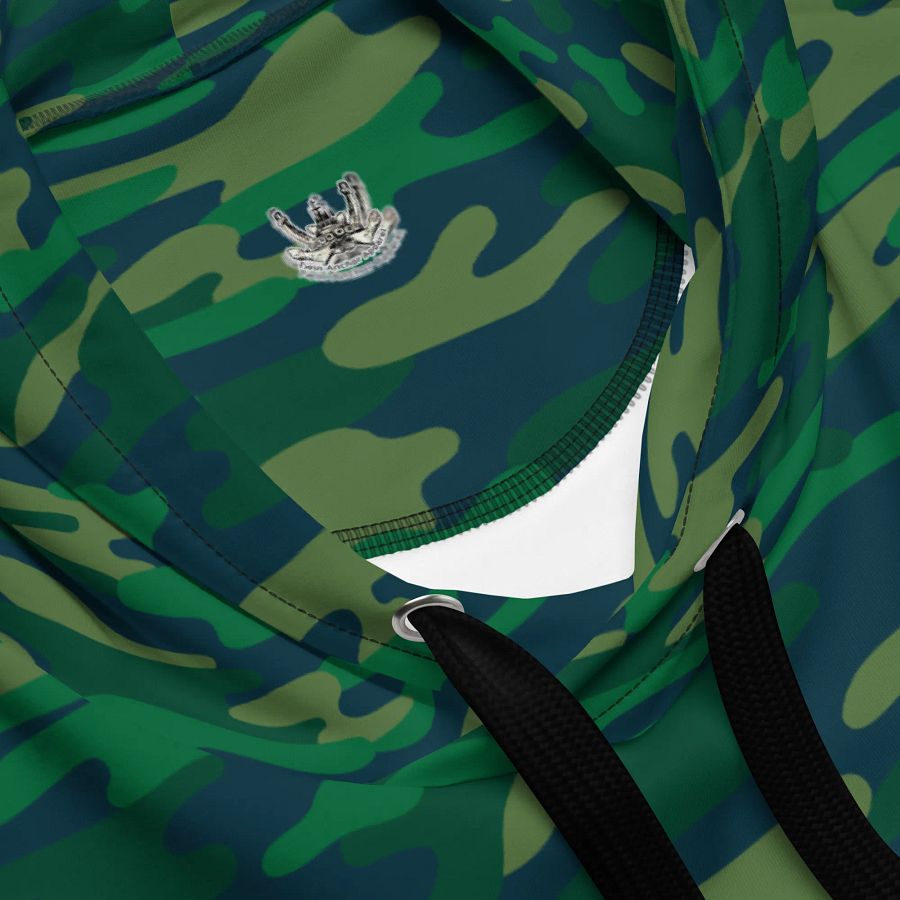 Teal Camouflage Twin Anchor Apparel Log Hoodie product image (4)