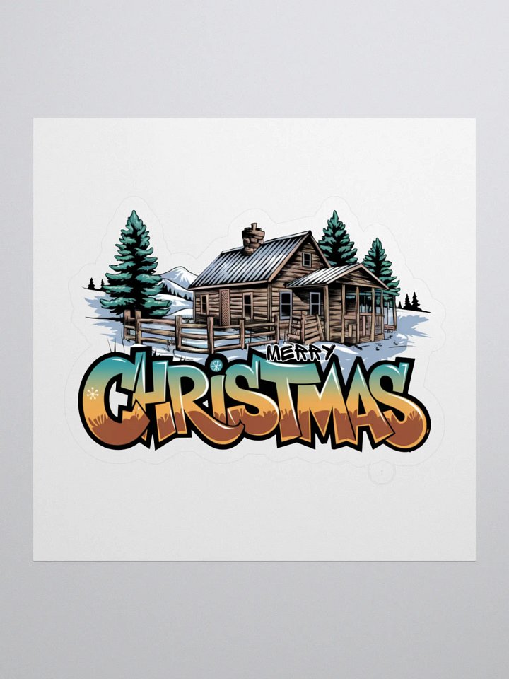 Western Christmas Graffiti Art: Urban Holiday Design with Rustic Charm product image (1)