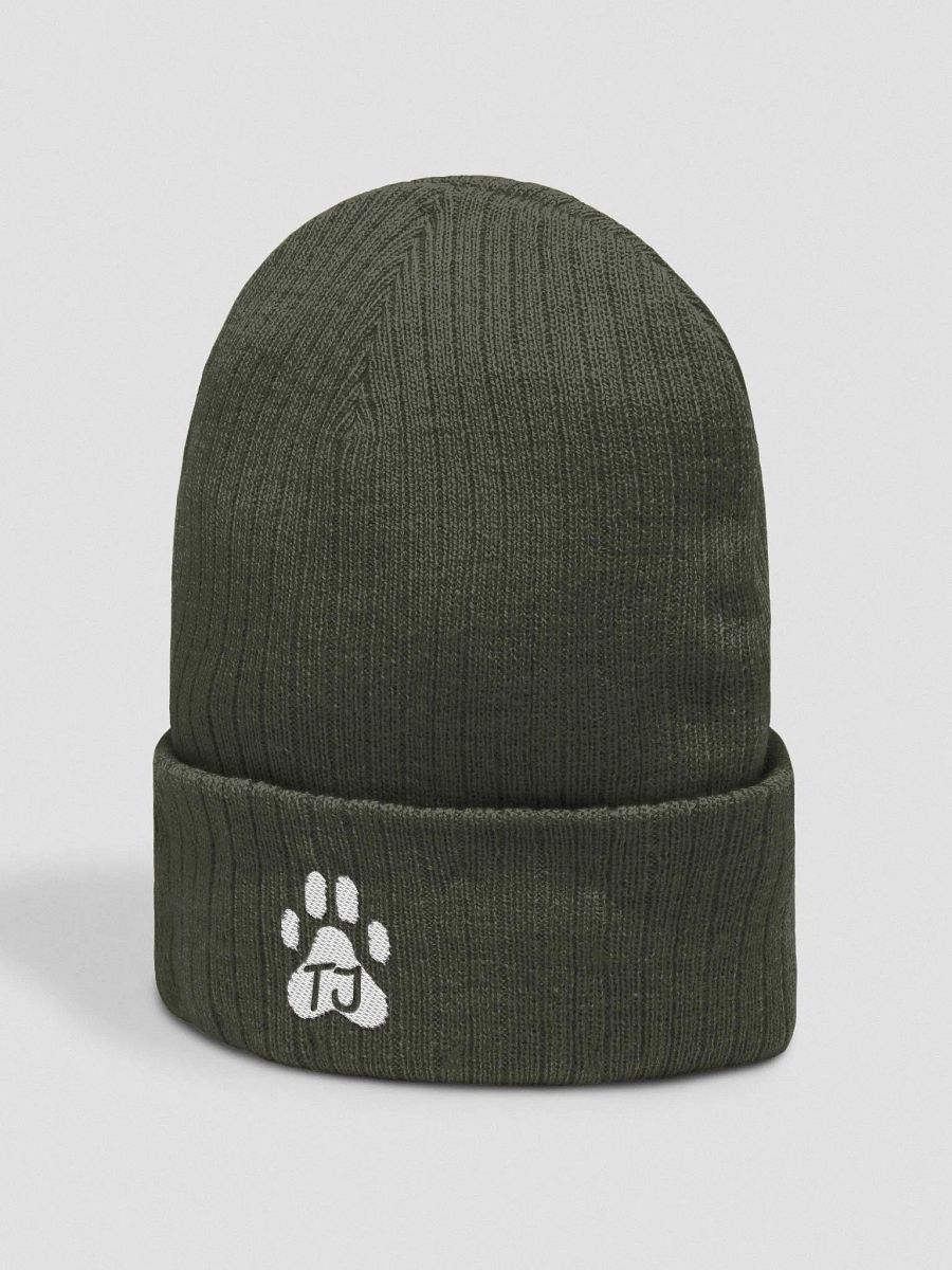 TJ Paw Recycled Cuffed Beanie (white detail) product image (13)