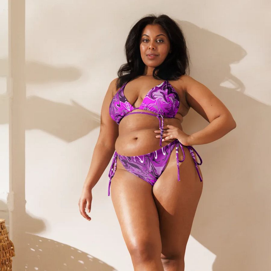 Pink Marbled Bikini Set product image (8)