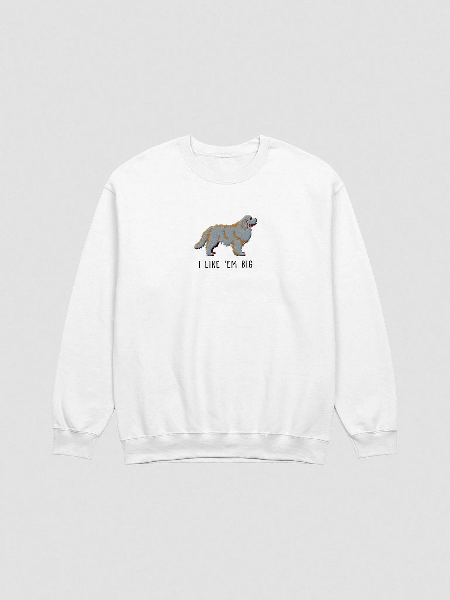 I Like 'Em Big Sweatshirt (Embroidered) of a Newfoundland(Grey) product image (4)