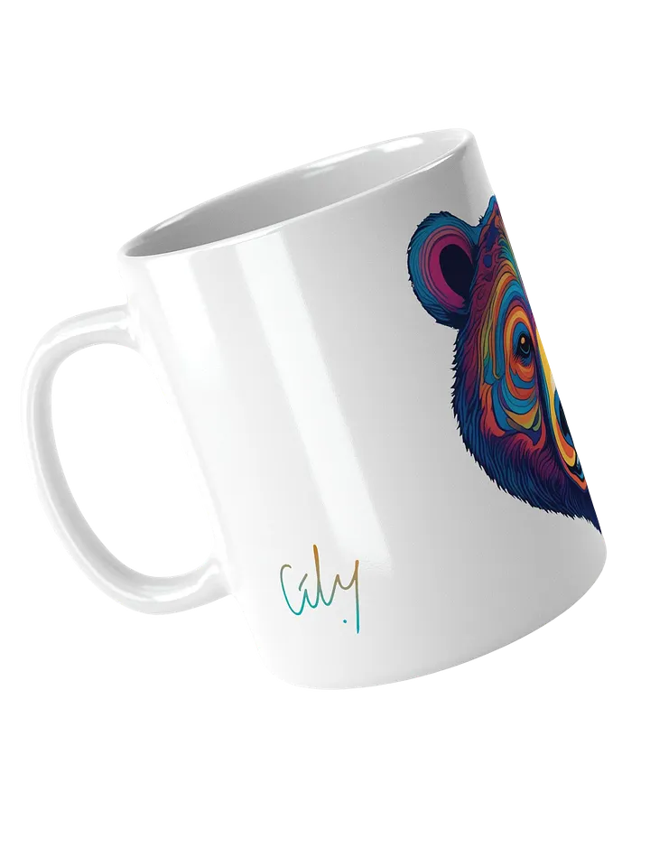 Vibrant Bear Face White Glossy Mug product image (2)