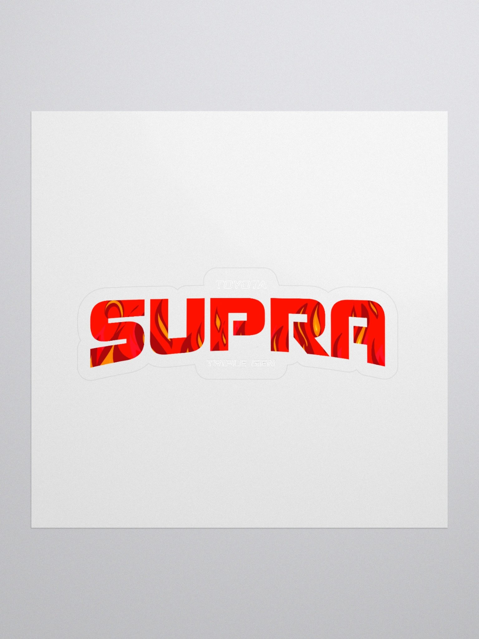Flaming SUPRA Kiss Cut Stickers product image (1)