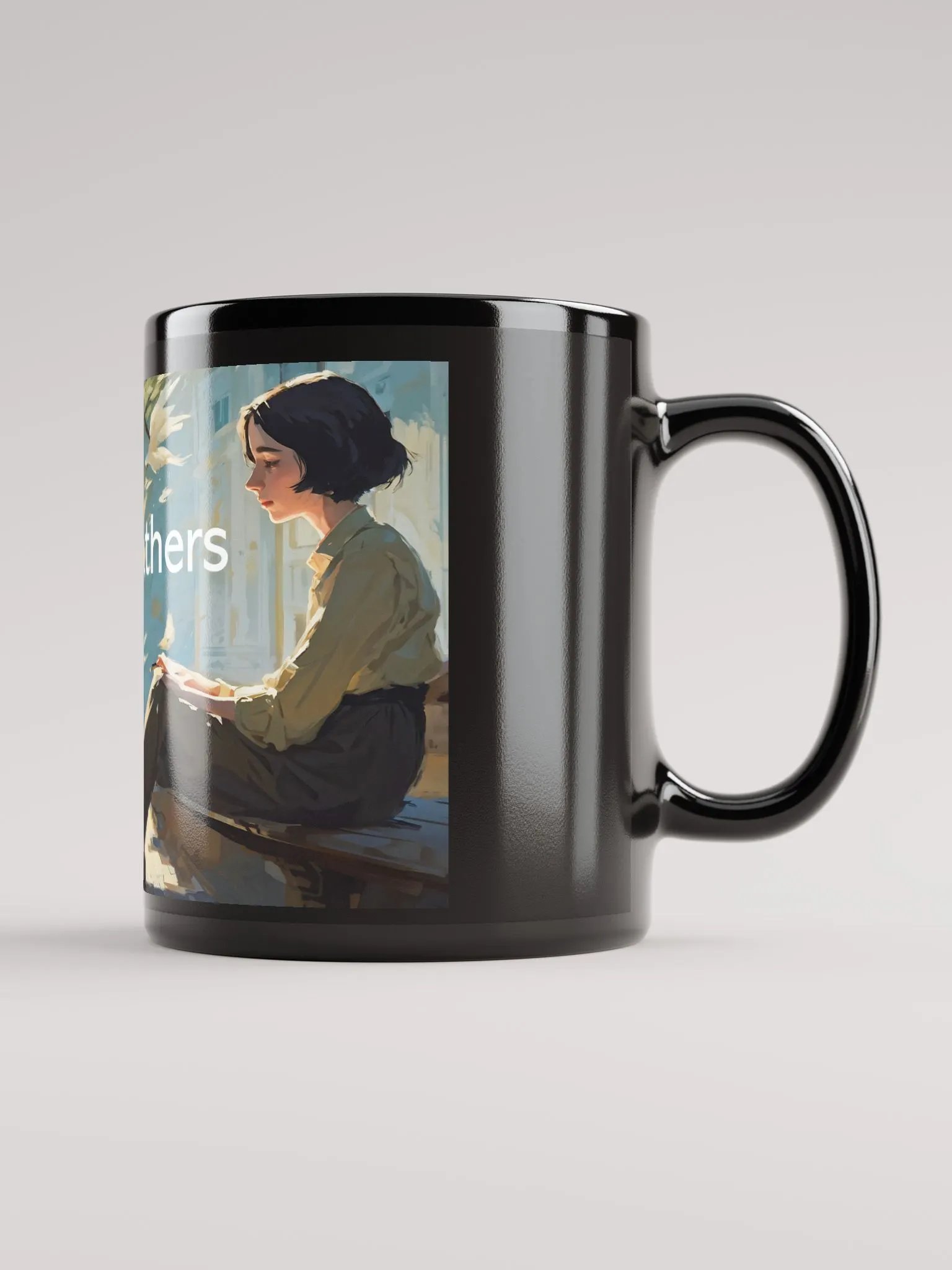Hope is the thing with feathers Black Mug product image (1)
