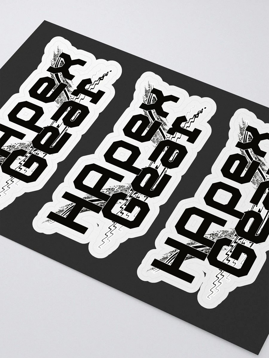 HApex Gear Black Logo Kiss Cut Sticker Sheet with Black Background product image (2)