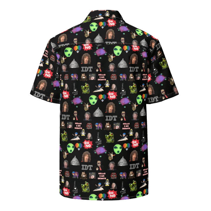 Emotes All Over Print Hawaiian Style Shirt - Black product image (2)