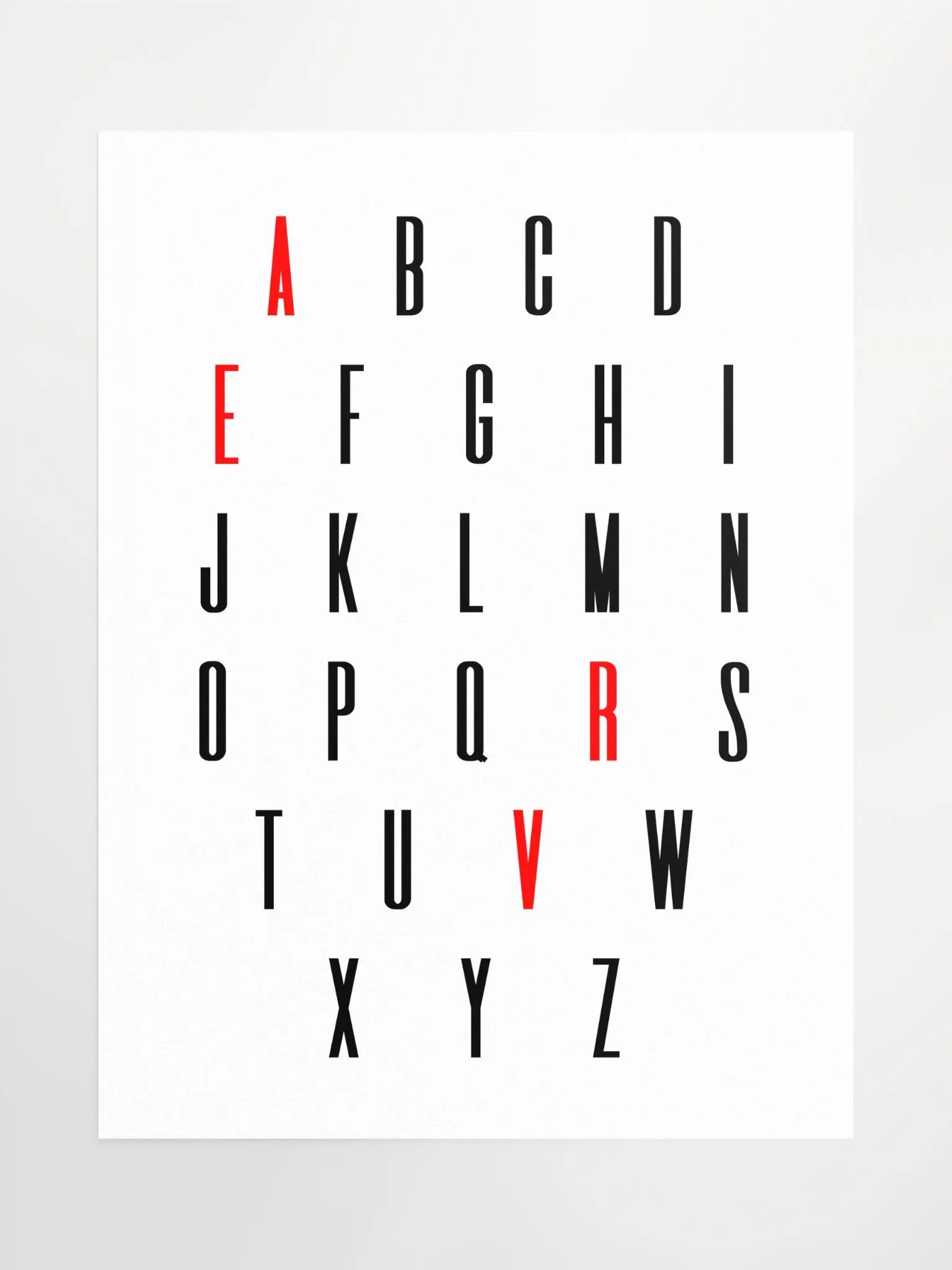 ALPHABET POSTER WHITE + FREE SHIPPING product image (1)