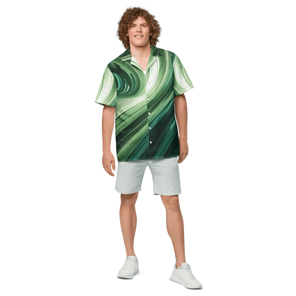 Men's Full-Print-4 Green Hawaiian Shirt product image (7)