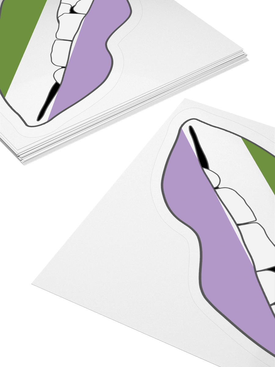 Genderqueer Pride Flag Biting Lips Sticker product image (12)