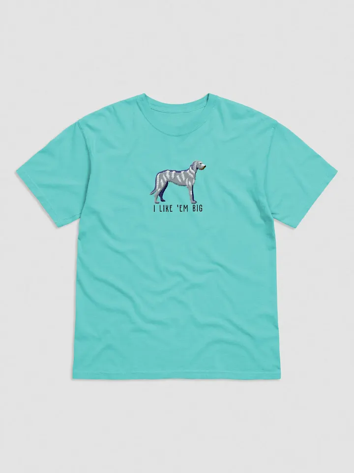 I Like 'Em Big T-Shirt(Embroidered) of an Irish Wolfhound(Blue Brindle) product image (25)
