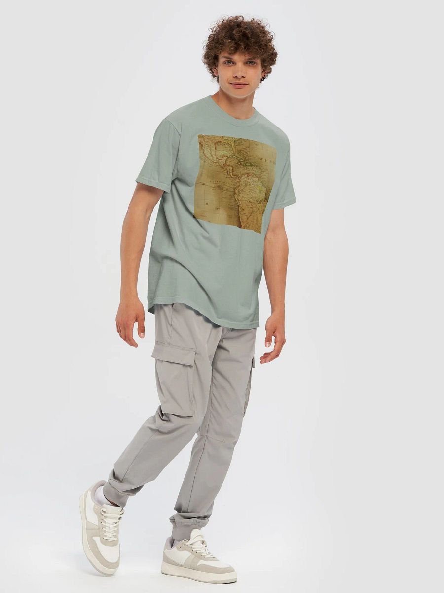 Man T-Shirt Vintage Map Garment-Dyed Heavyweight product image (7)