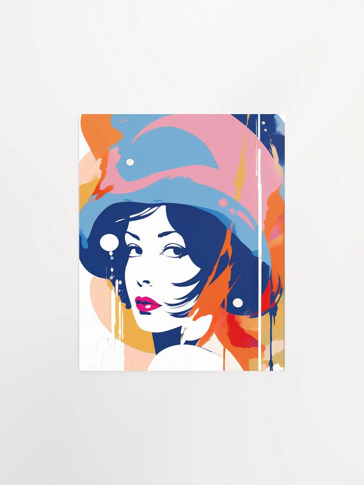 Abstract Woman v7 - Vintage Style Poster - Girly - Small and Standard Sizes - 8x10-11x14-12x16-16x20 Inches product image (4)