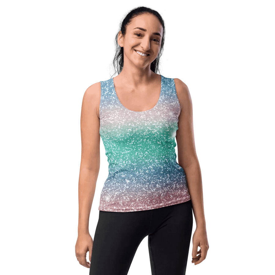 Glitter Unicorn Texture Design Tank Top (5) product image (10)
