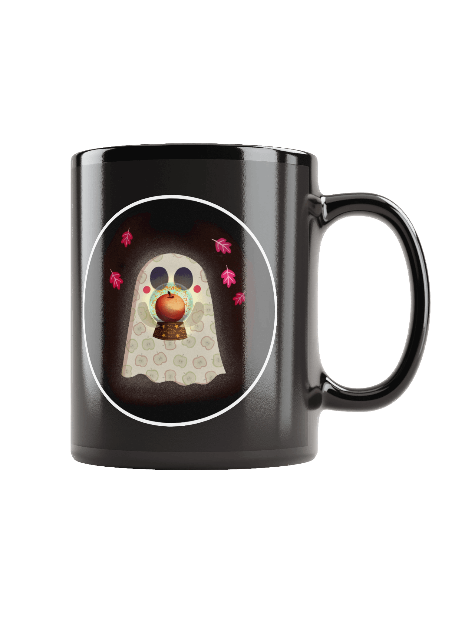 Little Ghost Fall Harvest Haunt - Black Ceramic Mug product image (1)