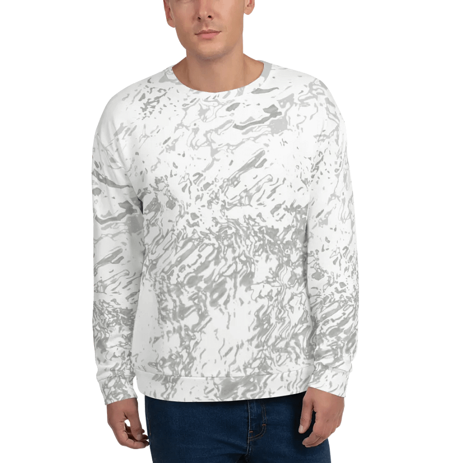 Abstract Pale Marble Effect Design Unisex All Over Print Sweatshirt product image (6)