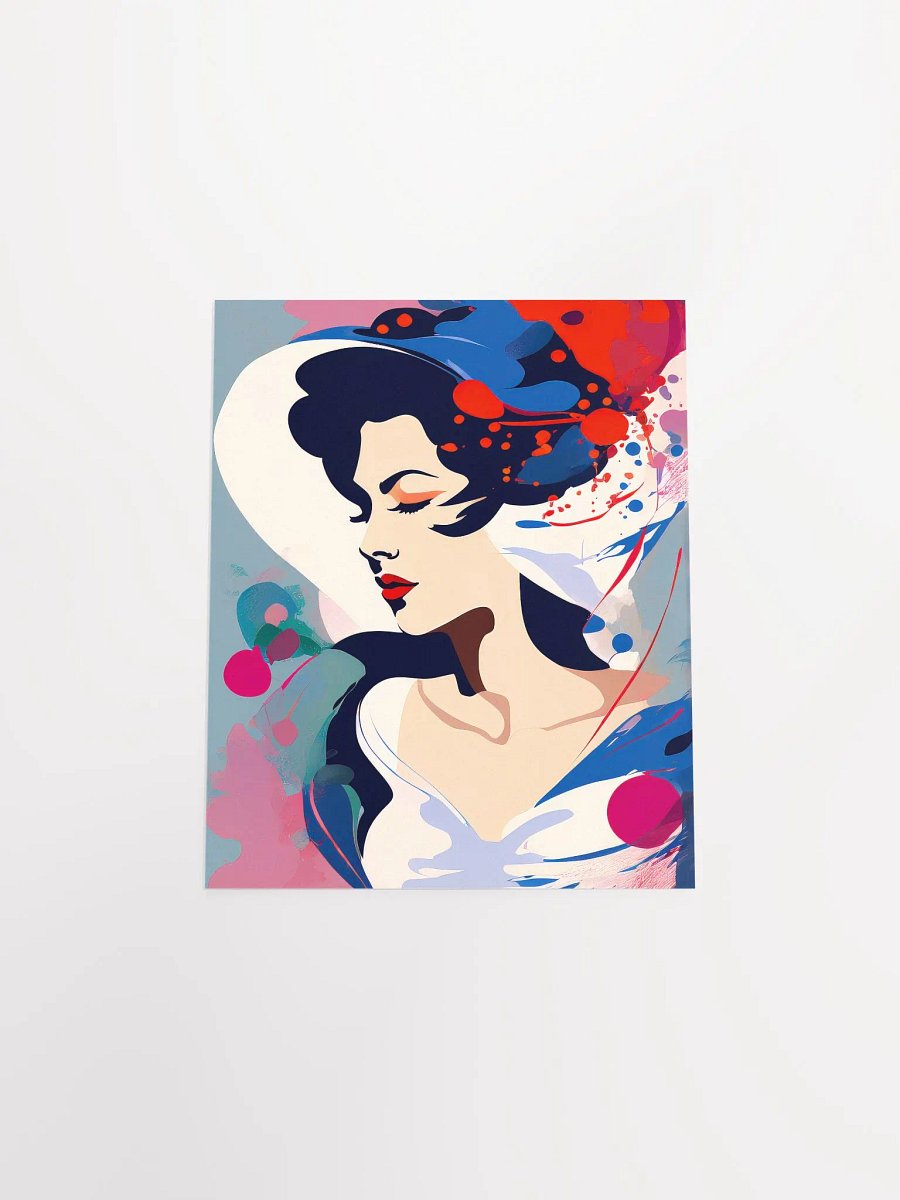 Abstract Woman v6 - Vintage Style Poster - Girly - Small and Standard Sizes - 8x10-11x14-12x16-16x20 Inches product image (16)