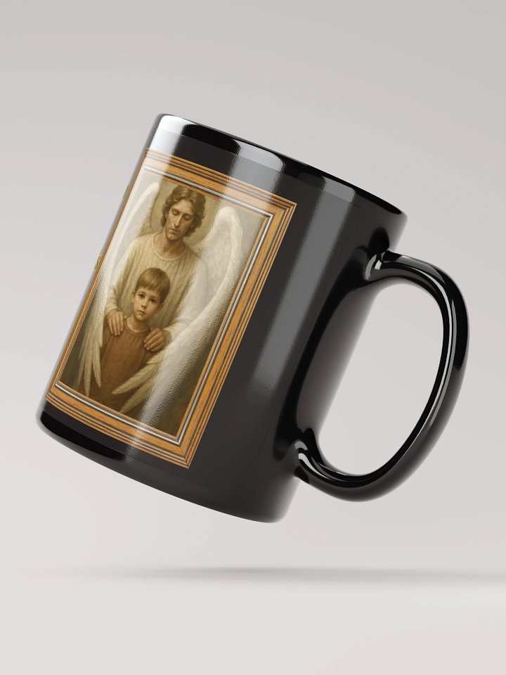 Angels Watch Over Them (Male) Glossy Black Mug product image (2)
