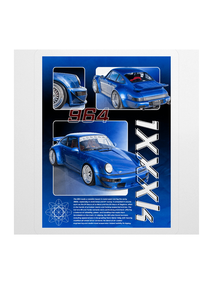 Blue 964 1XXXk | Kiss-cut Sticker product image (1)