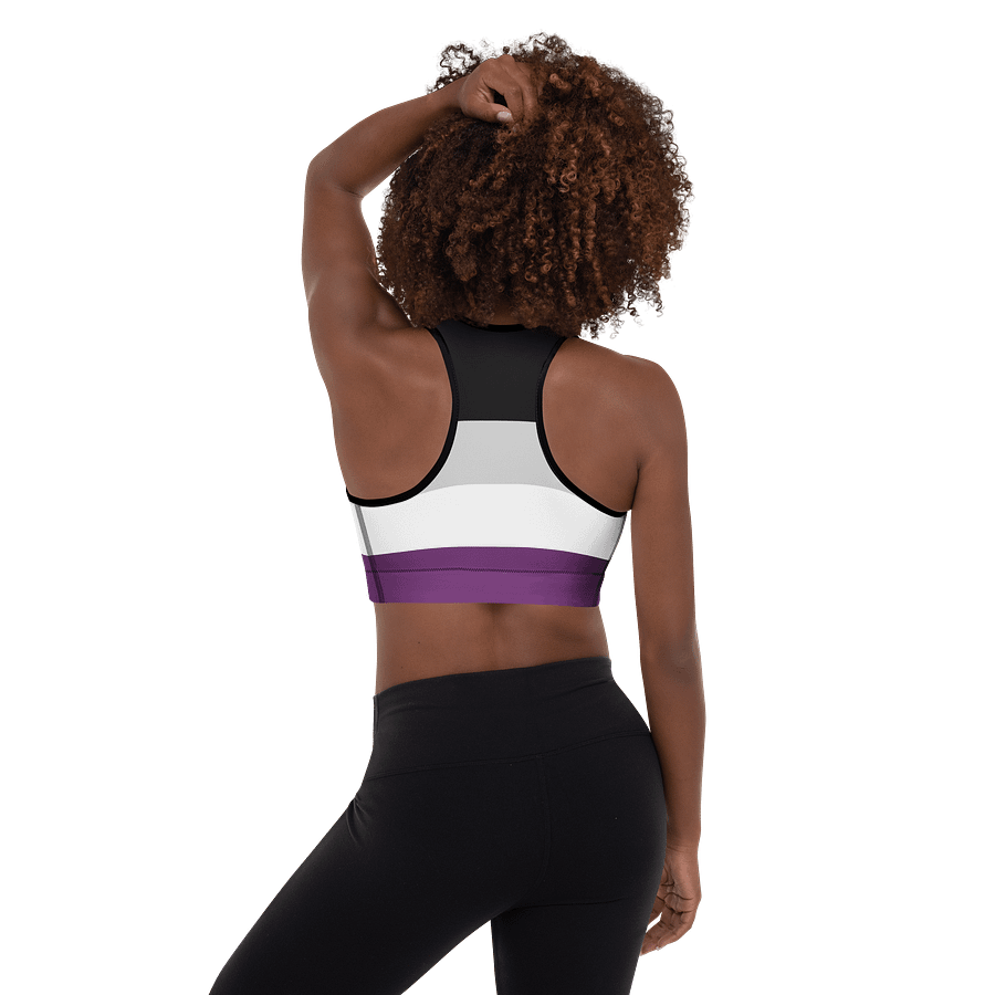 Asexual Pride Flag Padded Sports Bra product image (3)