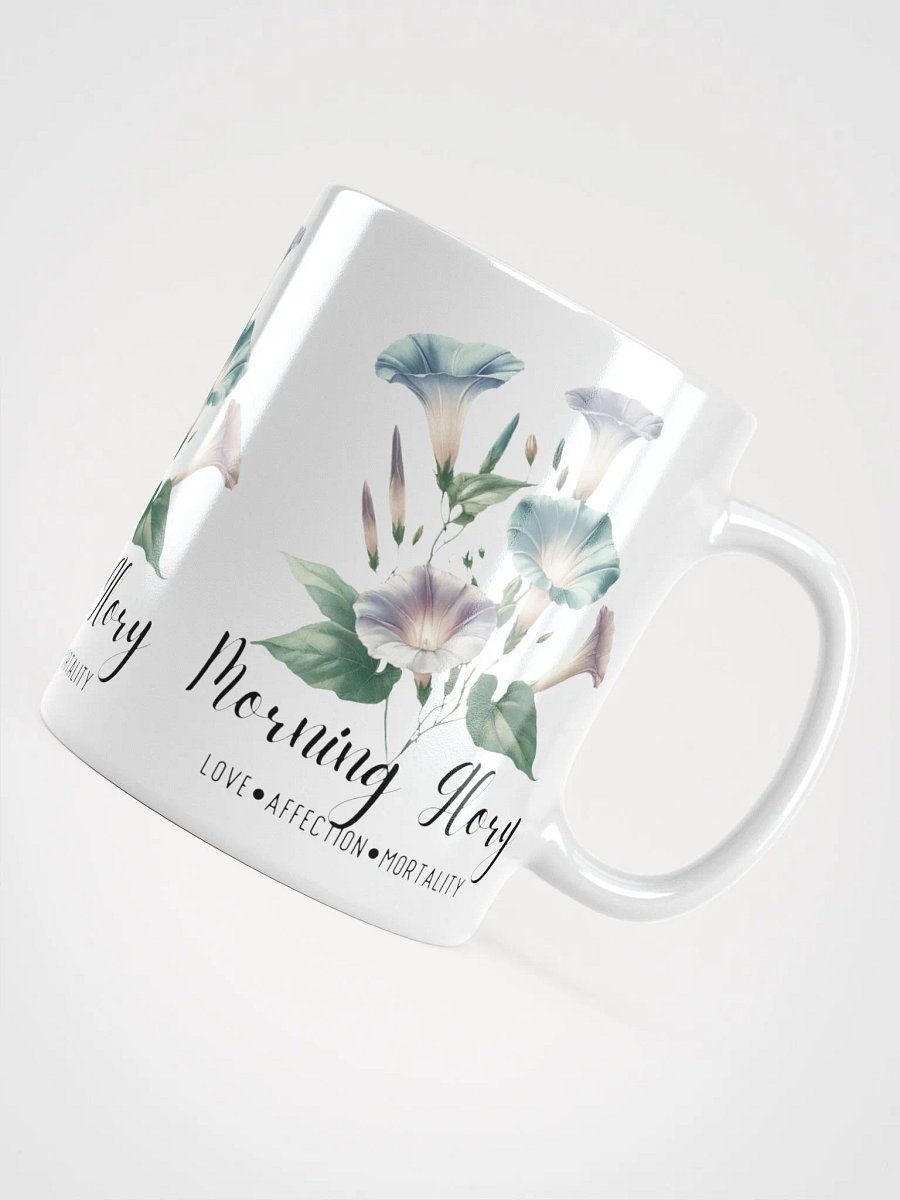 Morning Glory Ceramic White Mug: Love, Affection, Mortality September Birth Month Flower product image (6)