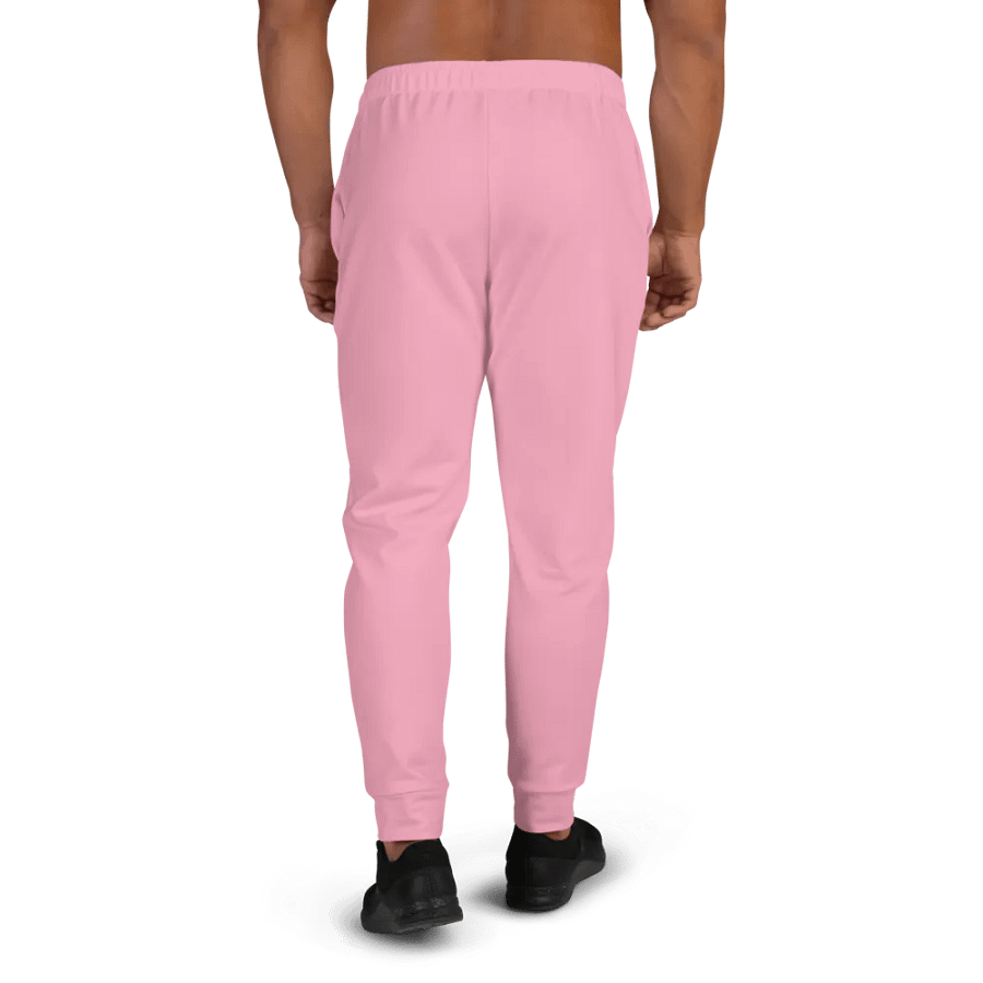 Plain Bubblegum Pink Soft Summer Recycled Polyester Premium Men's Joggers by Treasure Pie product image (4)