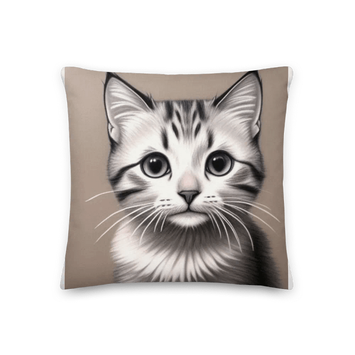 Expressive Eyes Kitten Premium Pillow product image (1)