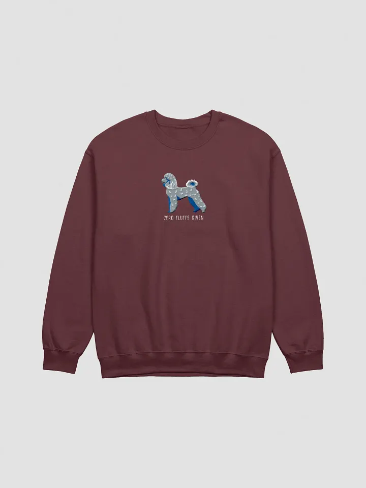 Zero Fluffs Given Sweatshirt (Embroidered) of a Mini Poodle(Blue) product image (7)