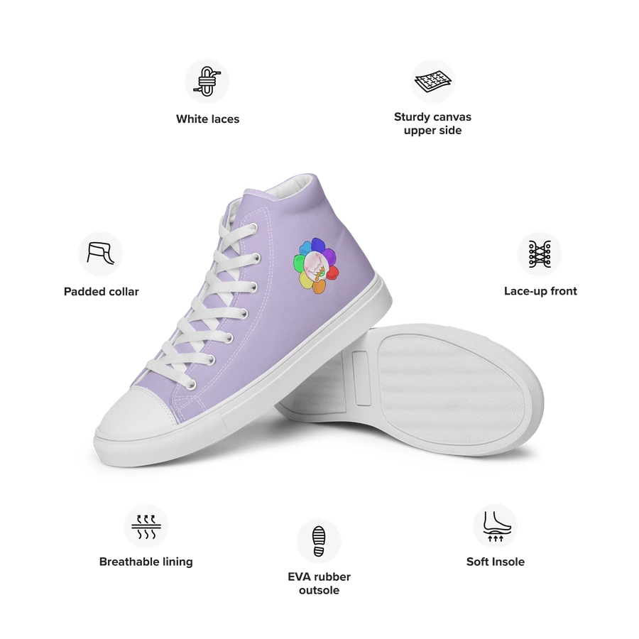 Pastel Purple and White Flower Sneakers product image (42)