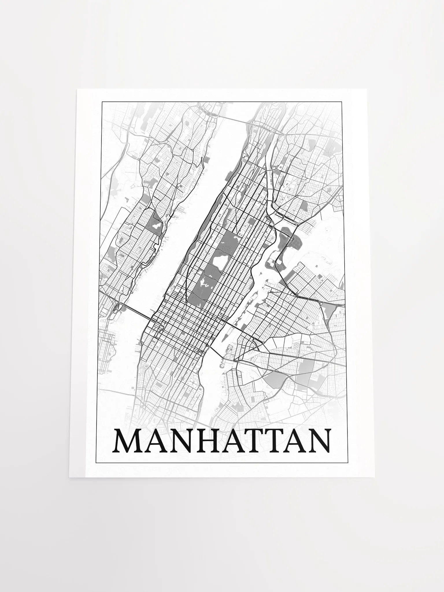 Manhattan, New York City, New York, USA, city map print product image (19)