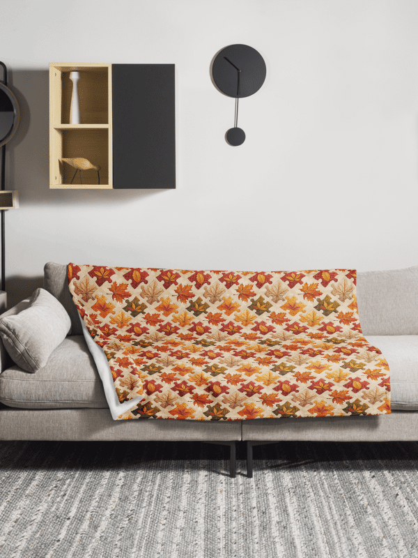 Cozy Fuzz: Autumn Jigsaw Puzzle Printed Throw Blanket product image (7)