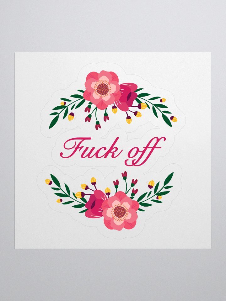 F Off Kiss Cut Sticker product image (3)