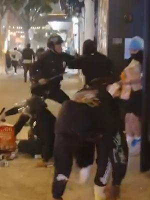 Racist cops try stopping peaceful protesters from giving care packages to those in need 😢 #losangeles #lariots #laprotest #ice 