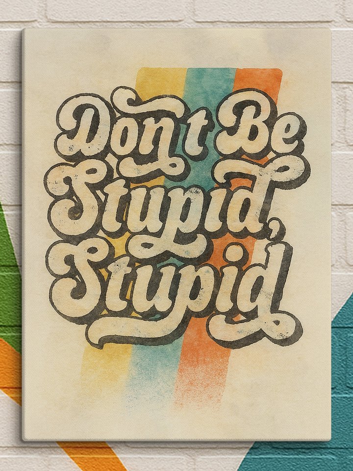 Don't Be Stupid - Canvas product image (1)