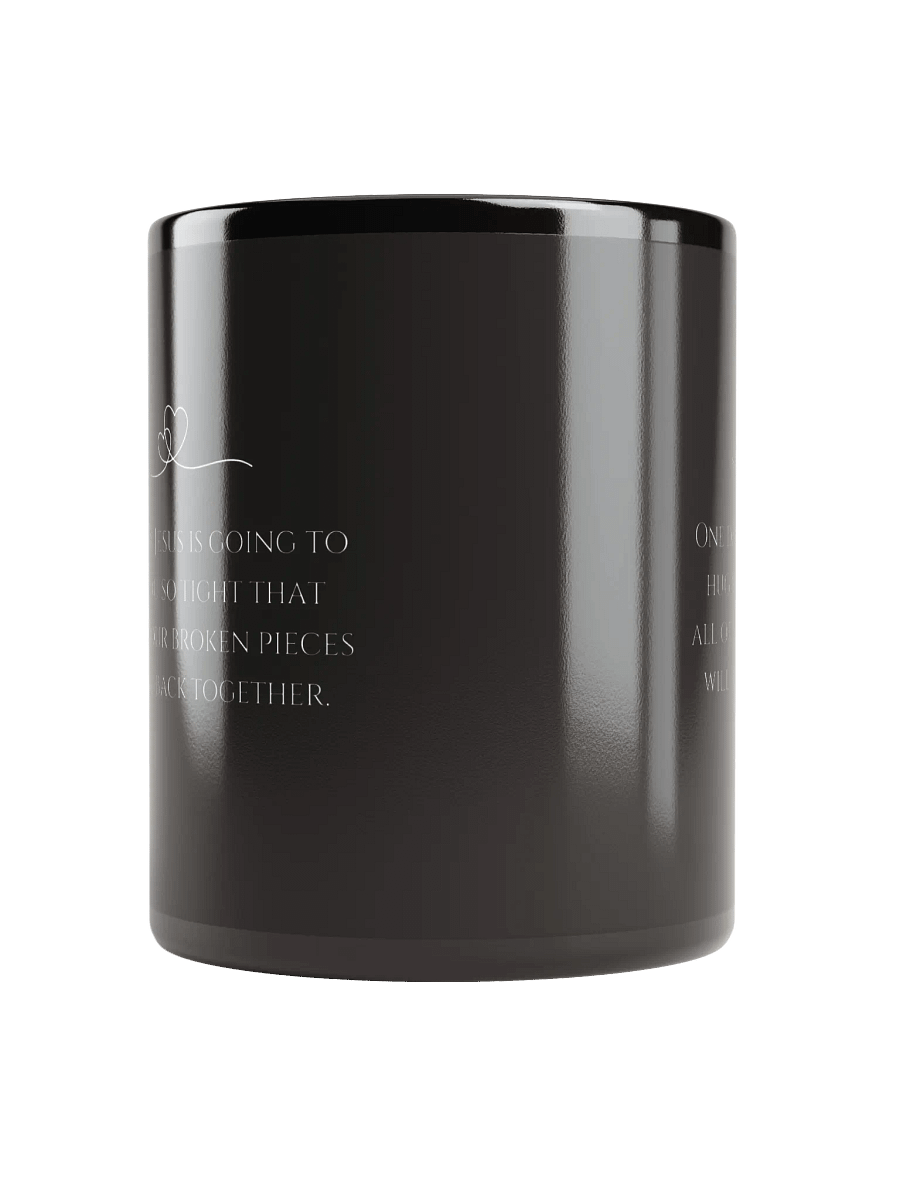One Day Jesus Will Hug You – Black Ceramic Mug product image (6)