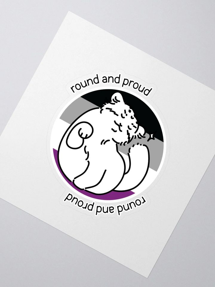 Round and Proud Manul Asexual Version - Sticker product image (4)