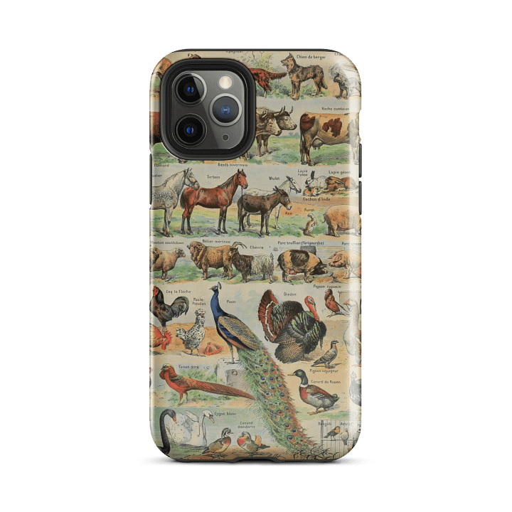 Vintage Animal Chart Tough iPhone® Case product image (49)