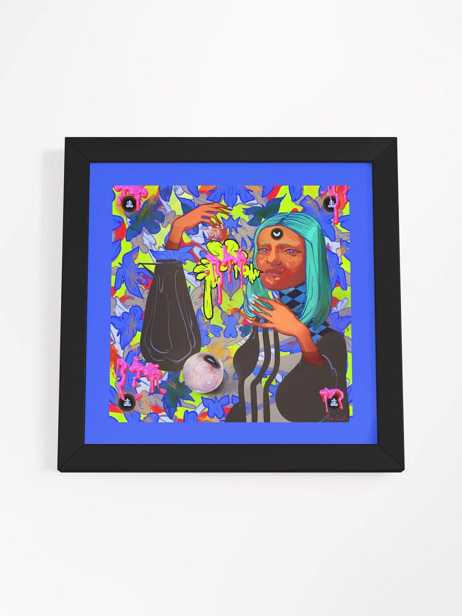 Pumpkin Witch Square Framed Matte Print product image (46)