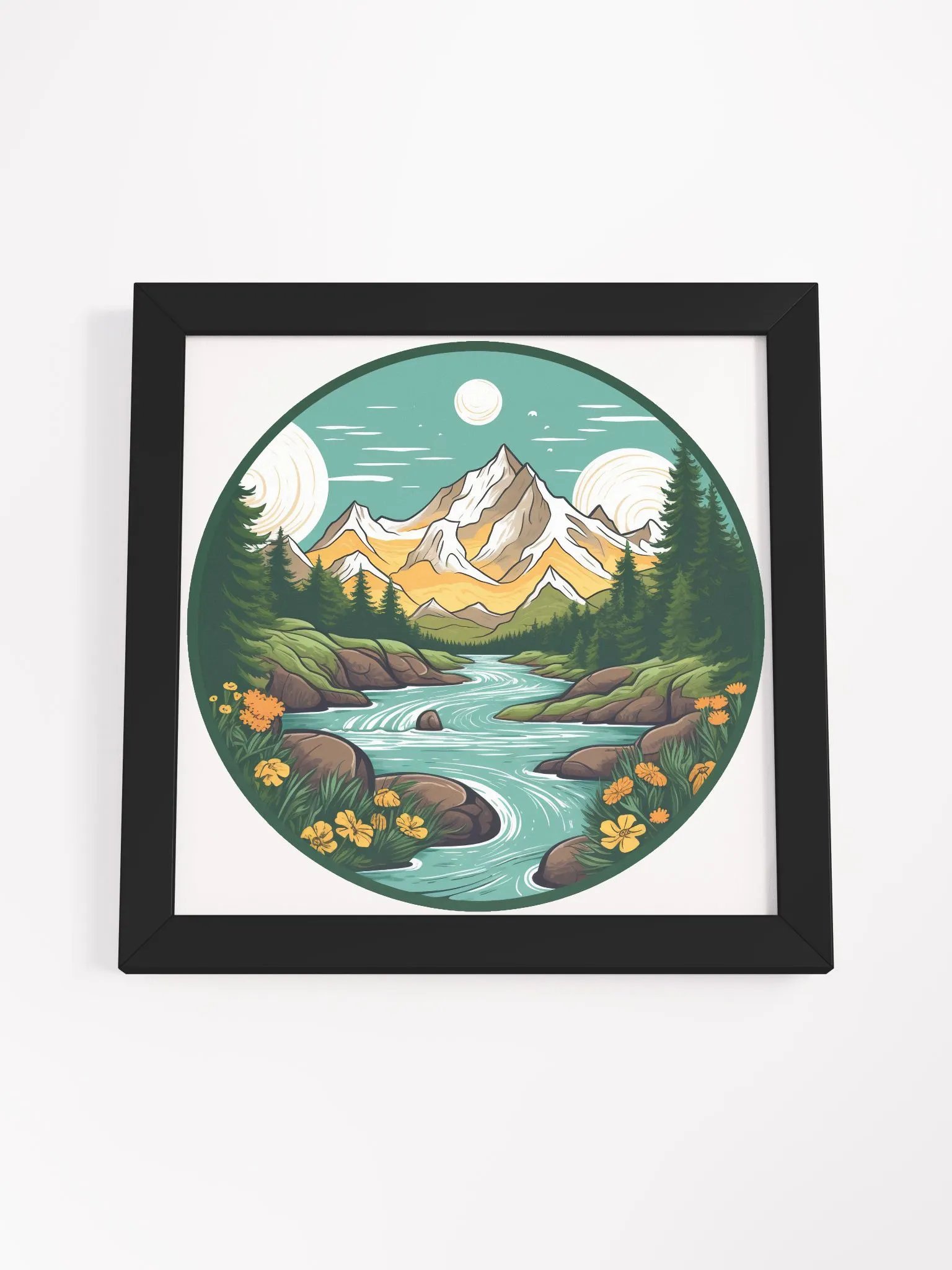 spring mountains framed print product image (4)