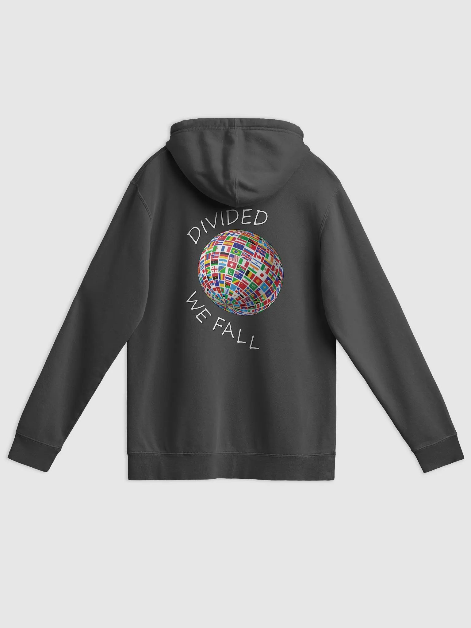 Divided We Fall - Nations - Globe - Independent Trading Co. Pigment Dyed Hoodie (BACK) product image (1)