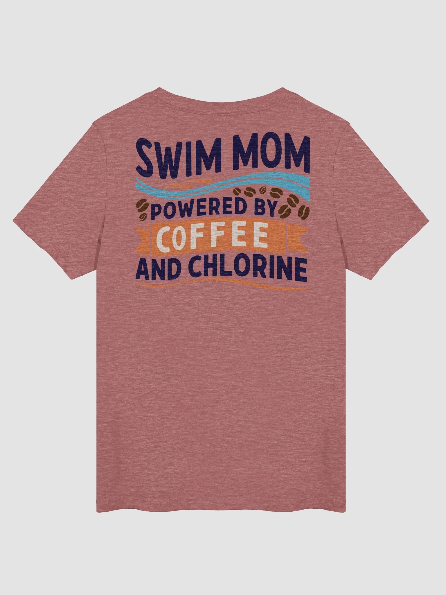 Swim Mom Coffee & Chlorine Ladies V-Neck Tee product image (1)