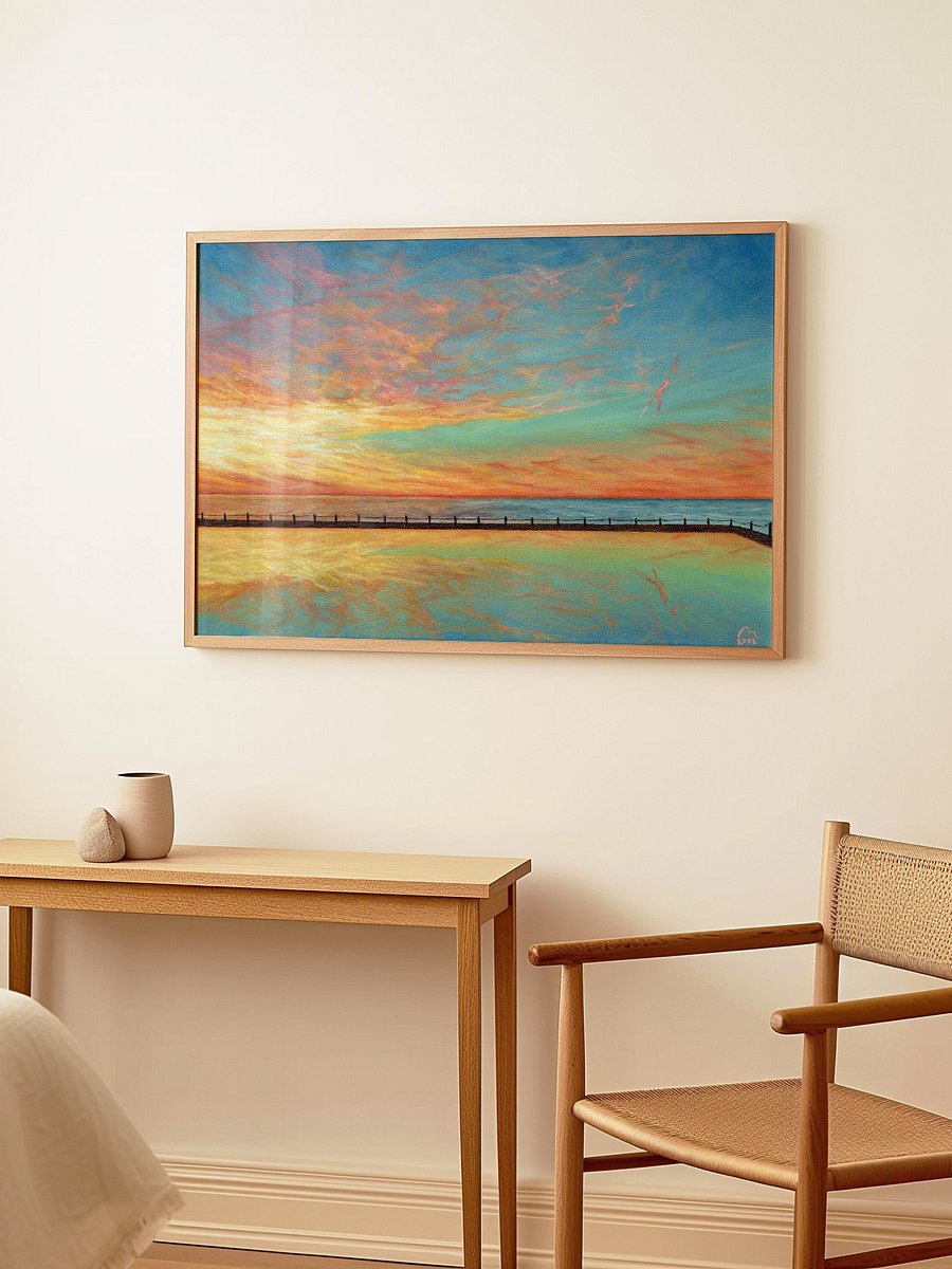 Breaking Sunset Over the Coast Art Print product image (4)