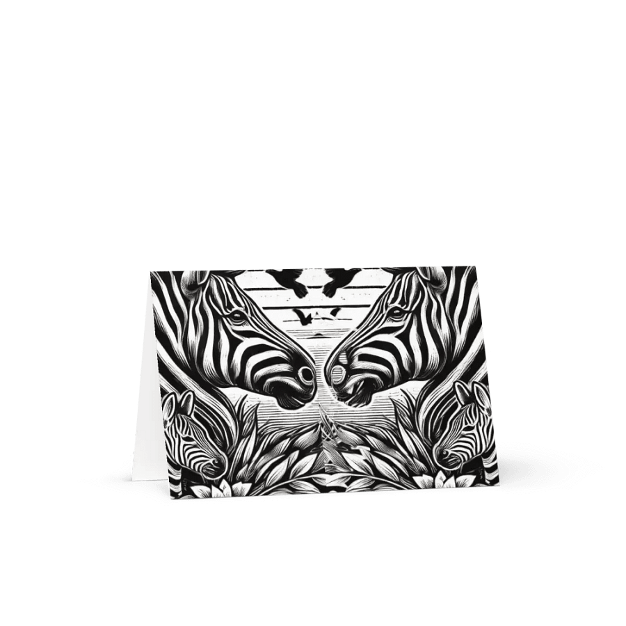 Symmetrical Serenity Zebra Greeting Card product image (1)