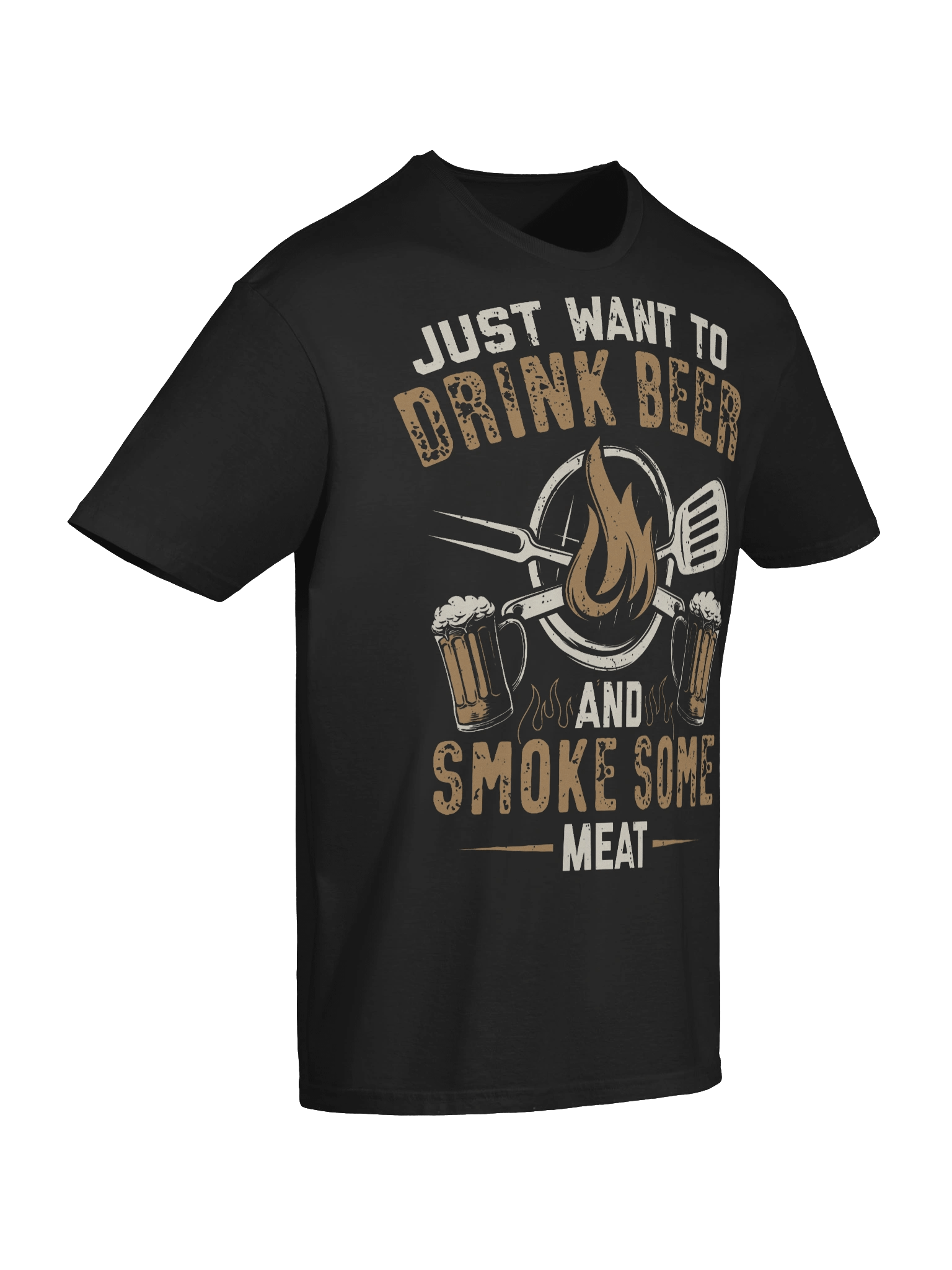 Just Want to Drink Beer and Smoke Some Meat – Gildan Softstyle Unisex T-Shirt product image (7)