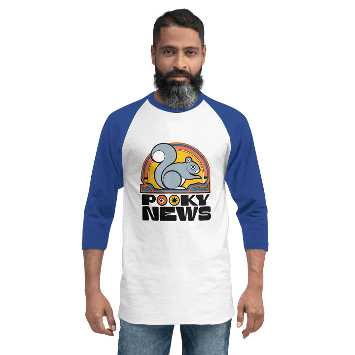 Rocky News Stylized Squirrel Raglan Tee product image (2)