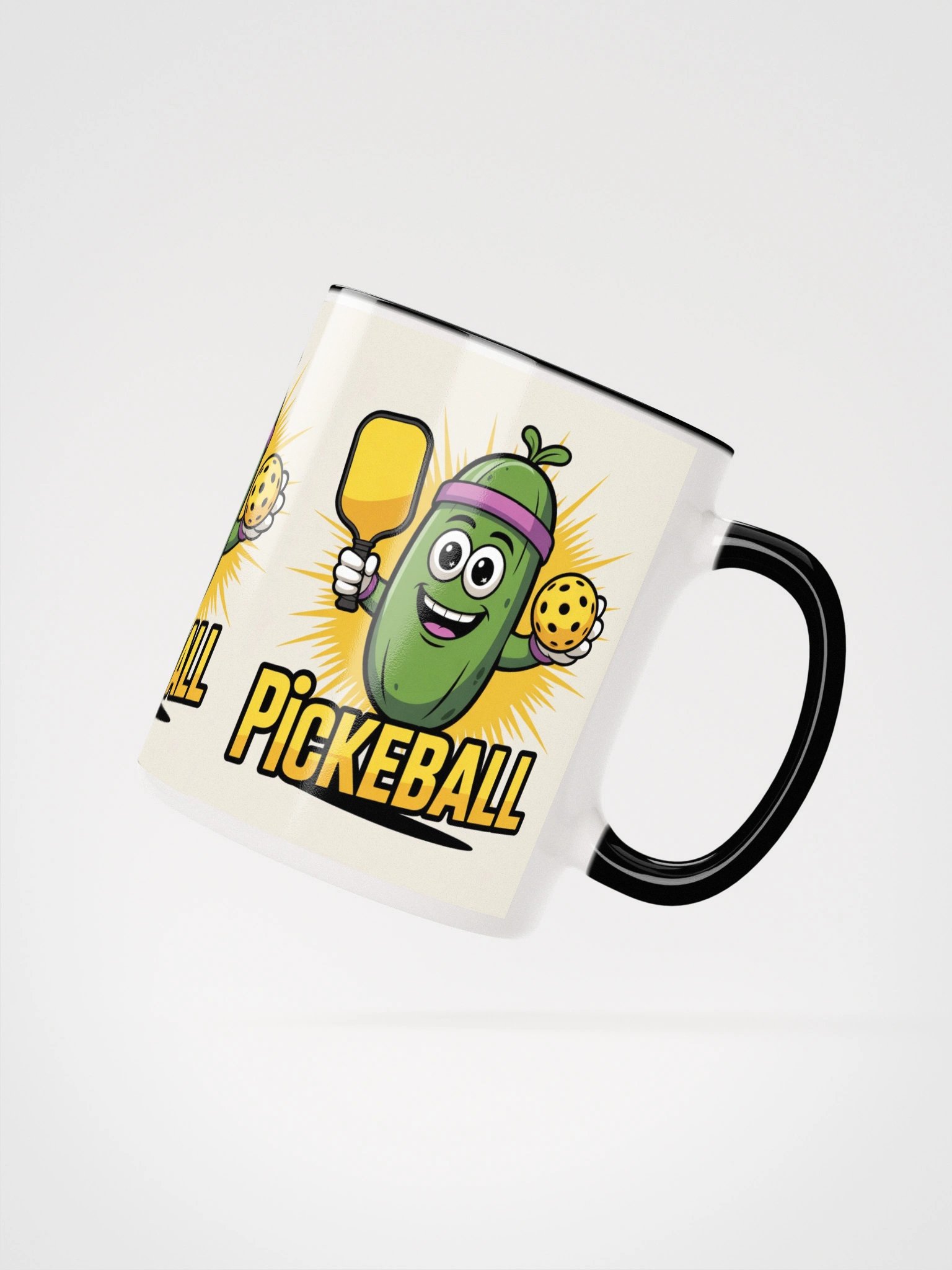 Pickleball Pickle Mug – 11oz Two-Tone Black Accent product image (4)