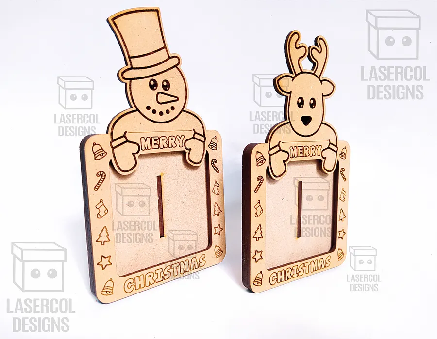 Christmas Photo Frame Ornaments DIY Set 2 - Laser Cut Files product image (7)