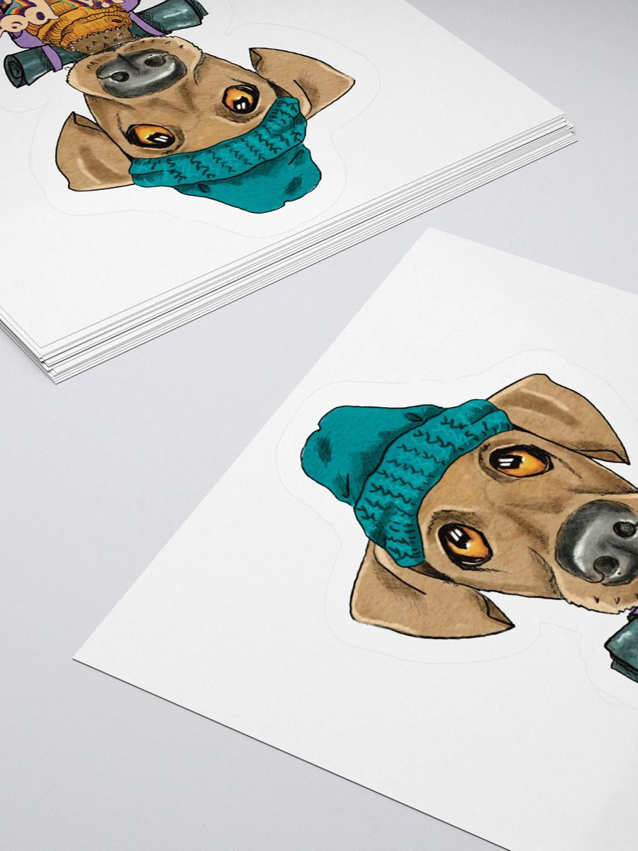 Camping Dog Sticker Let's poop in the woods product image (11)