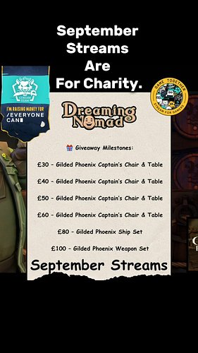 🌊☠️ September Streams = Pirate Fun + Fundraising!
⚓ Raising gold for @everyonecanuk charity all month long 🪙
📅 Join me LIVE o...