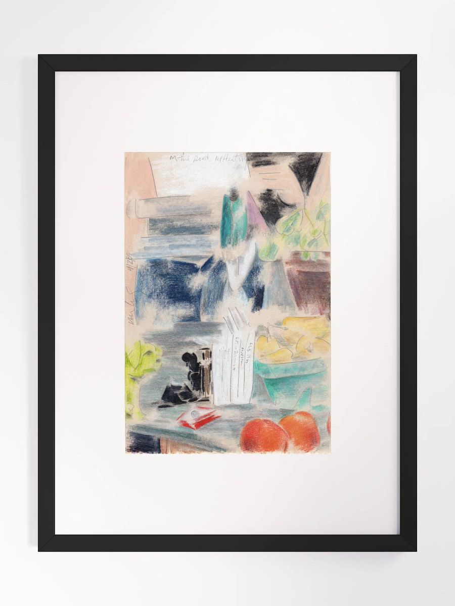 on the road reflecting 1985 print framed product image (1)